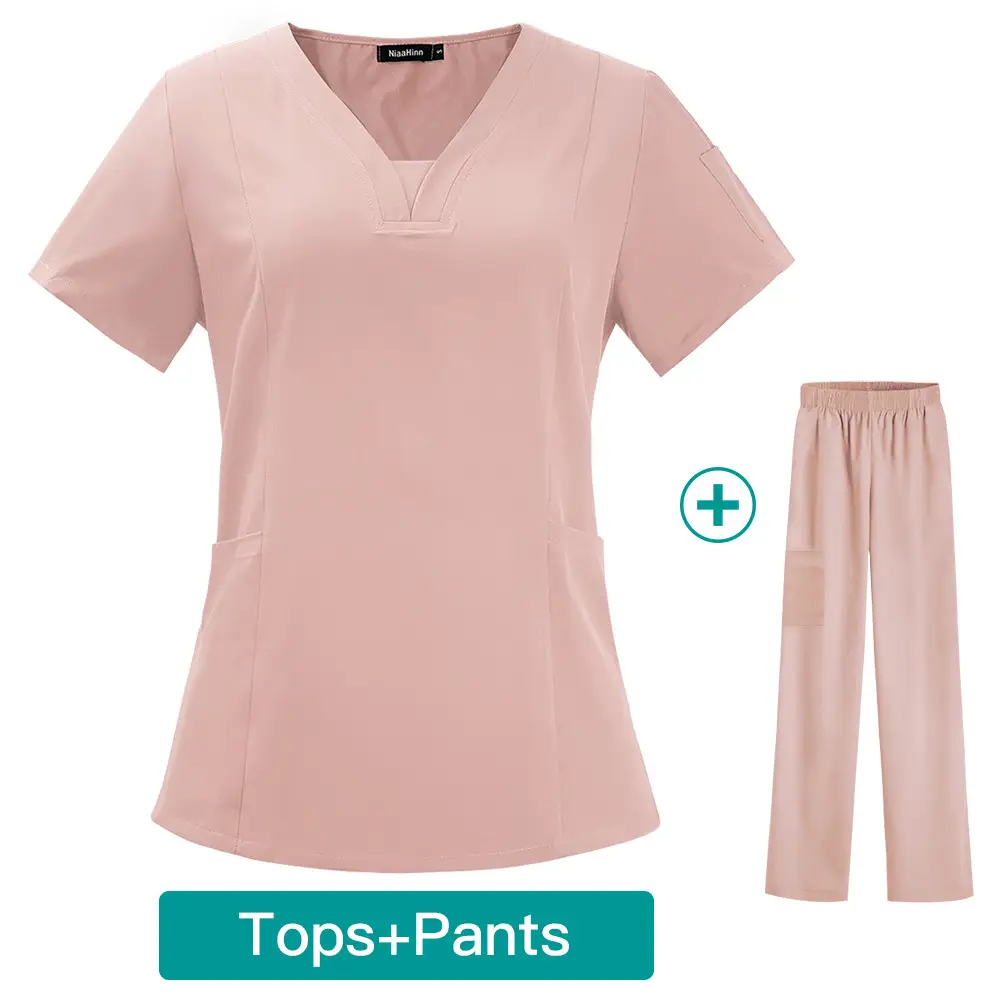 Light Blue V-Neck T-Shirt + Pants Set for Women - Image 4