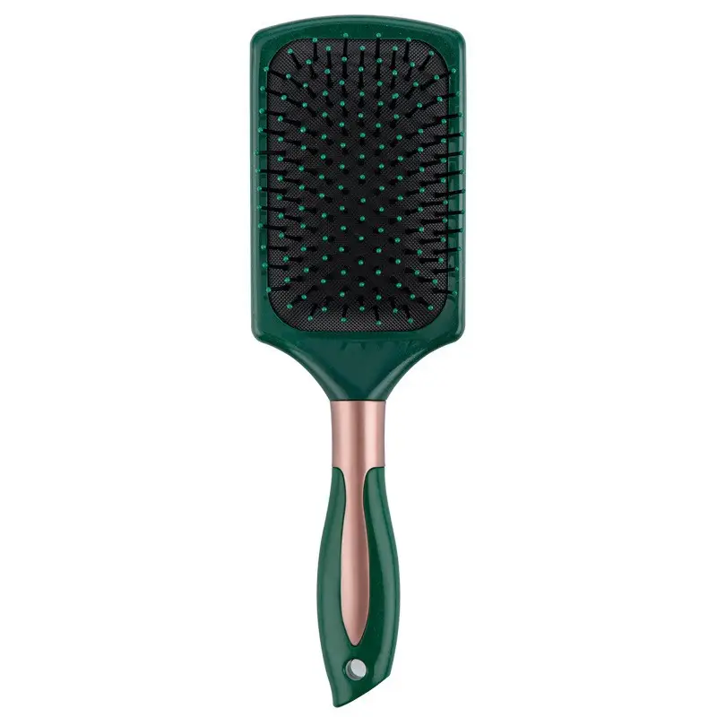 Dark Green Oval Hair Brush with Negative Ion Technology - Image 15