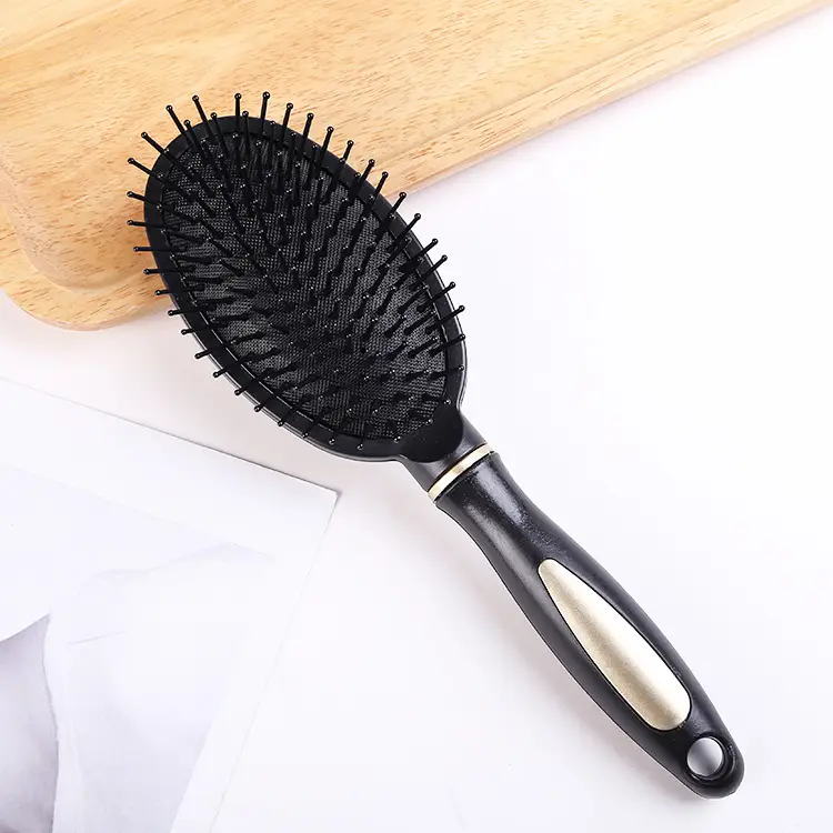 Dark Green Oval Hair Brush with Negative Ion Technology - Image 7