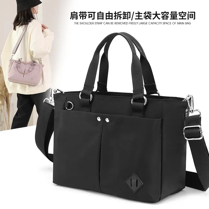 2025 Grey Korean Style Shoulder Bag Multi Layer Large Capacity - Image 8