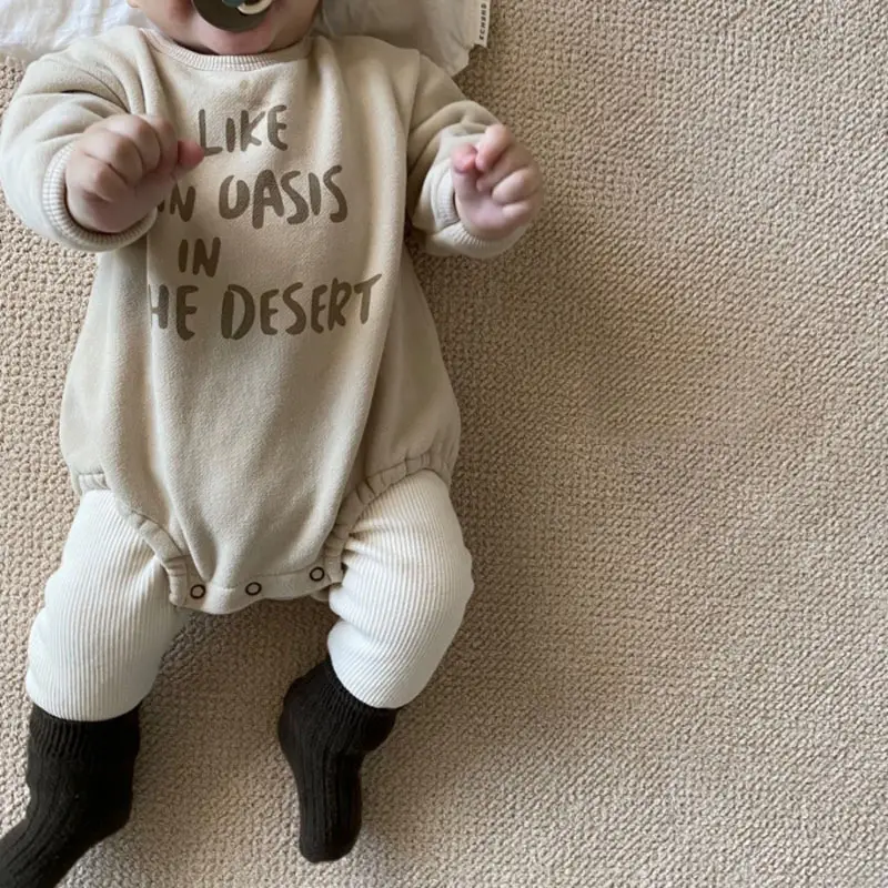 Baby Boy One-Piece Romper with Letter Print