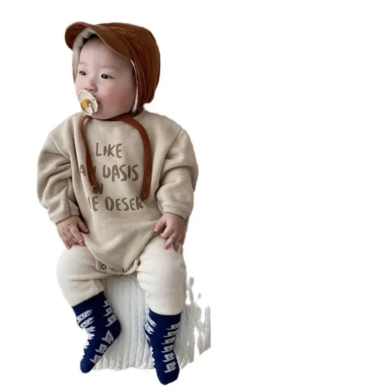 Baby Boy One-Piece Romper with Letter Print