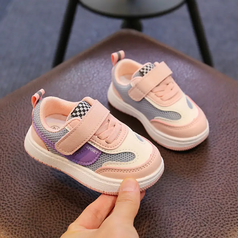 Breathable Mesh Baby Walking Shoes Pink Purple