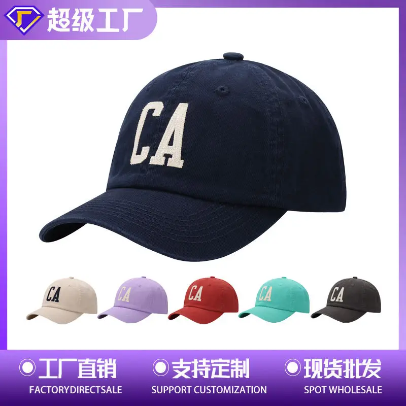 CA Letter Baseball Cap Red Black Women