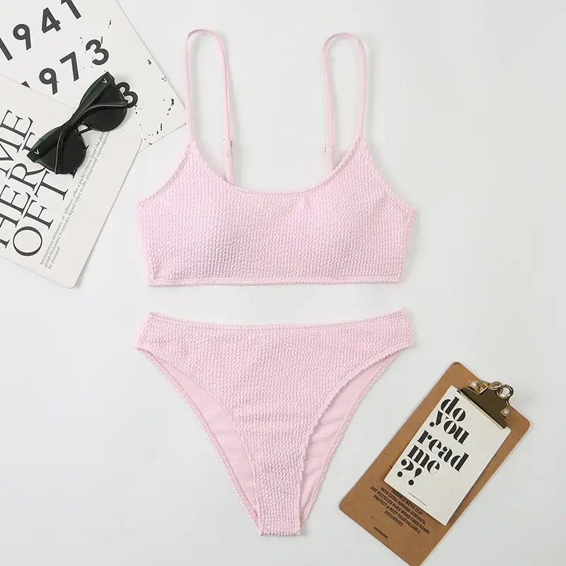 Pink Swim Split Brides Set Water Wave Thread - Image 2