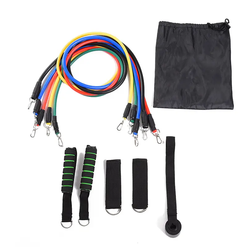 Latex Tube Pull Rope 11 Pieces Set Household Male Strength Training Chest Expansion Pull Rope