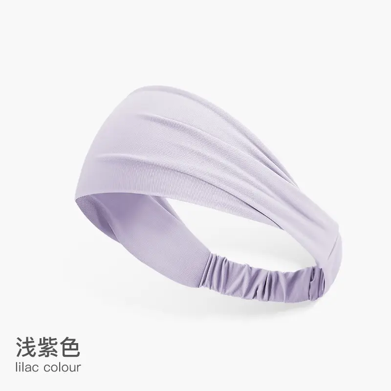 Light Purple Elastic Headband for Men Women - Image 14