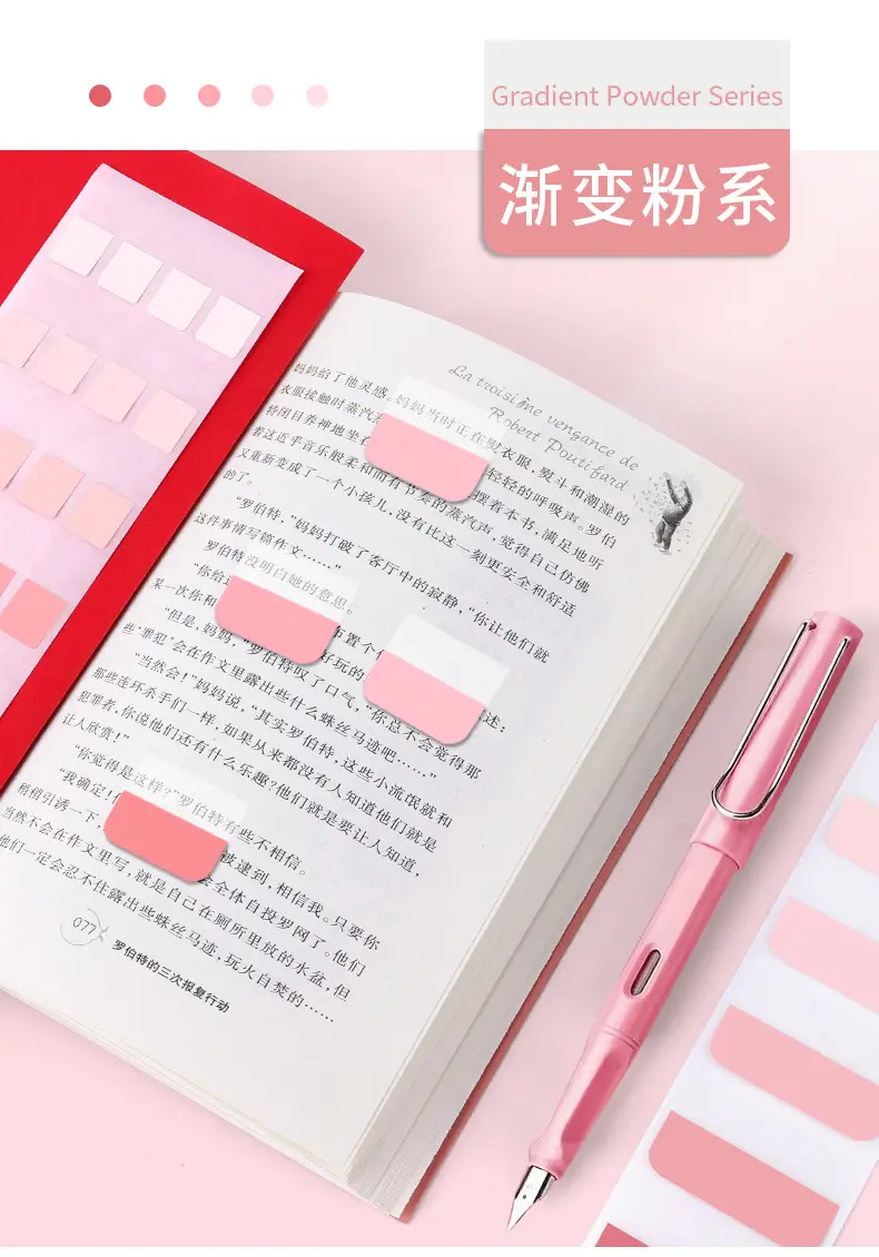Post-it notes loose-leaf book paper index label sticker classification instruction sticker sticky strong bookmark sticker note — feature 8