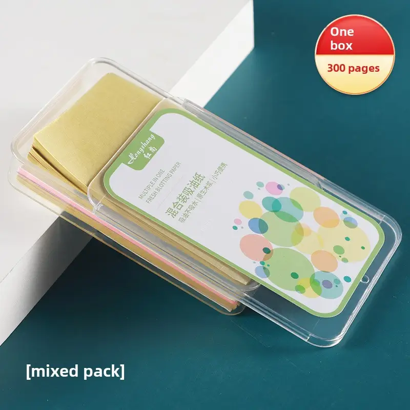 300 Pieces Bamboo Charcoal Facial Oil Absorbing Paper