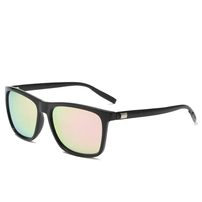 Men's Black Polarized Sunglasses European American Metal Retro Box