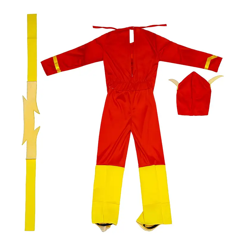 Children's Flash Suit Red Yellow Hero Costume - Image 2