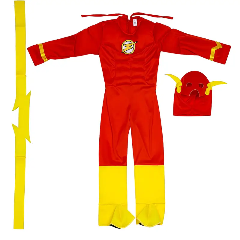 Children's Flash Suit Red Yellow Hero Costume - Image 3