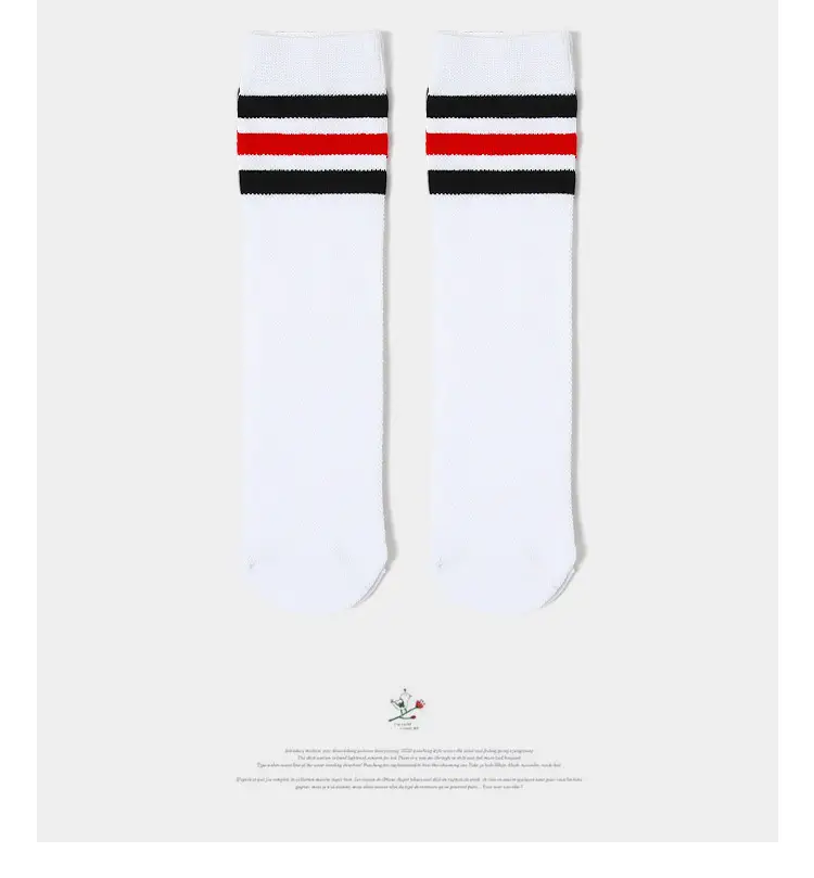 Children's Over-the-Knee Stockings White Striped High Socks — feature 12