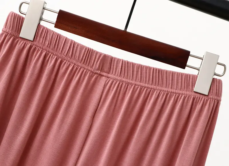 Women's Blue Modal Shorts High Waist Loose Fit — feature 22