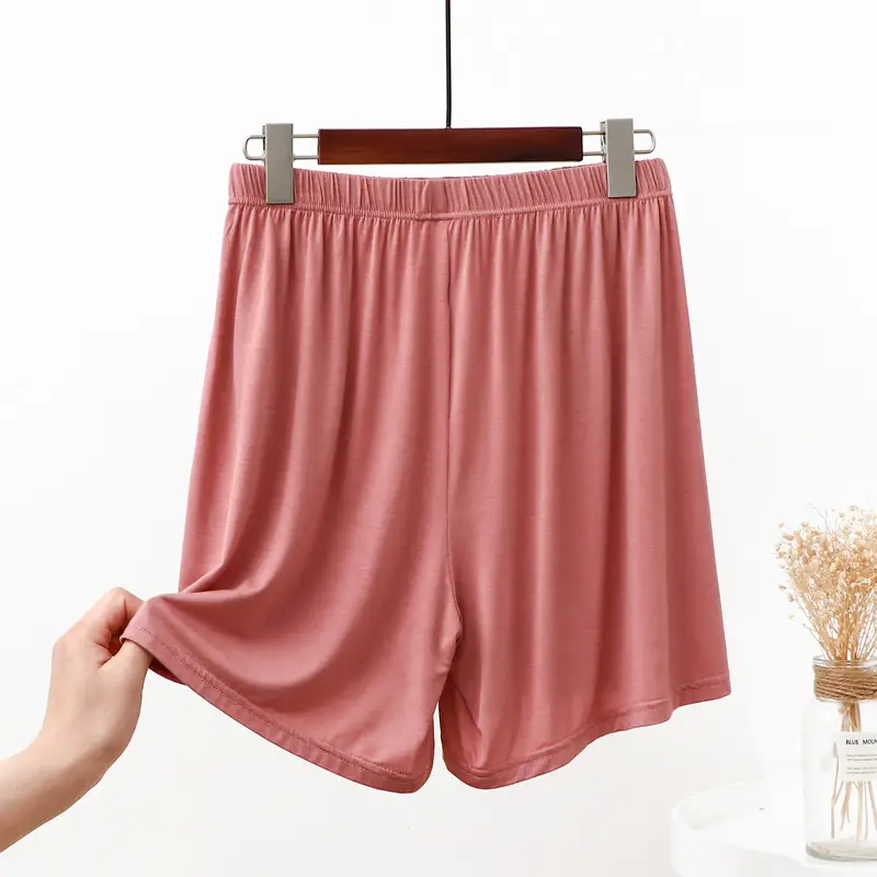Women's Blue Modal Shorts High Waist Loose Fit — feature 8