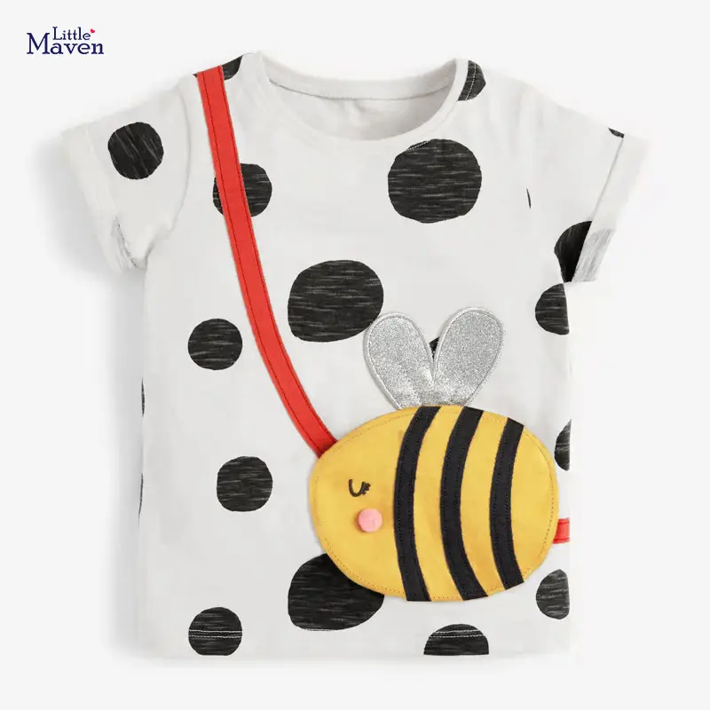 Little Maven Kids T-Shirt with Bee Print - Image 2