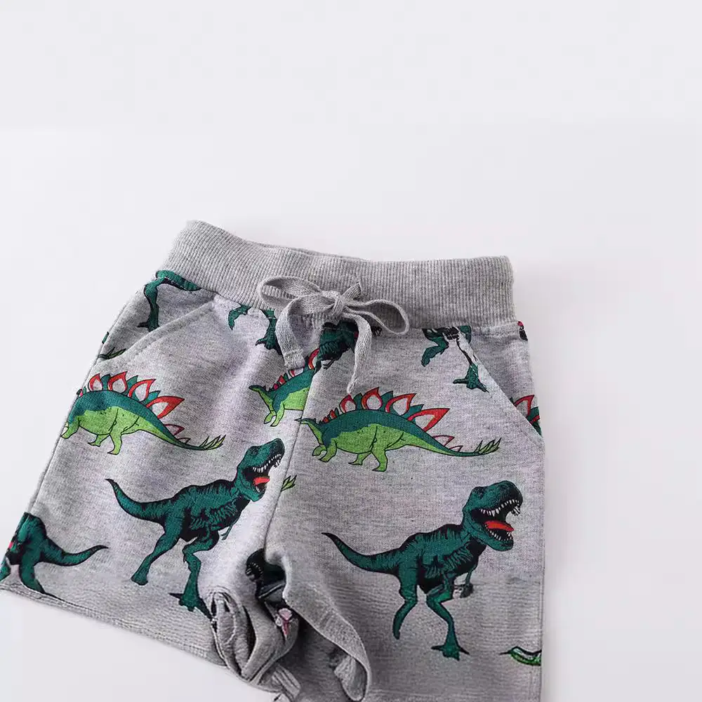 Dinosaur Printed Cotton Kids Pants Boys Small Medium - Image 2