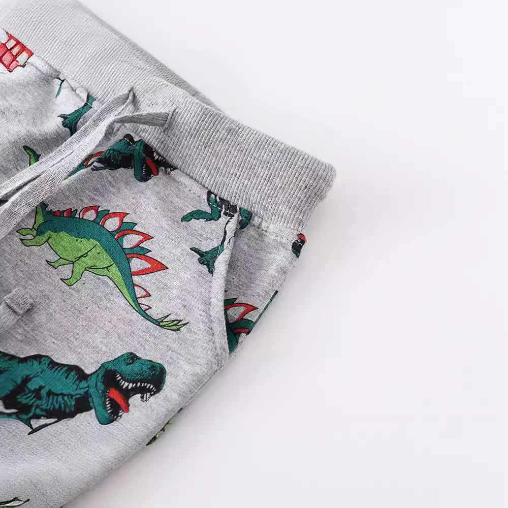 Dinosaur Printed Cotton Kids Pants Boys Small Medium - Image 3