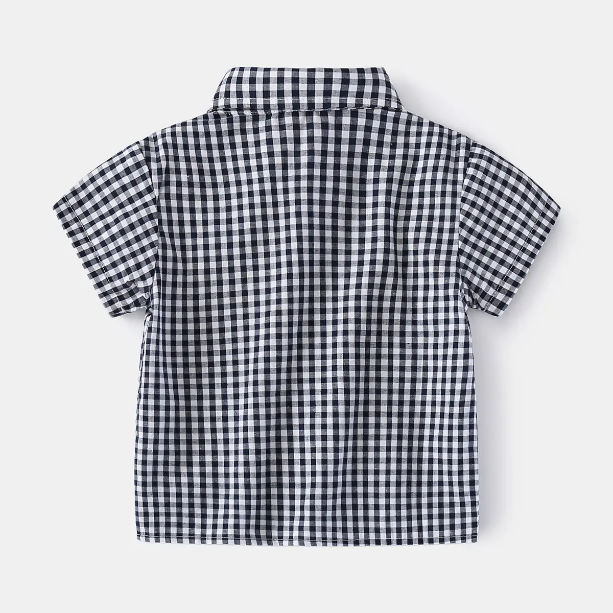 Children's Checkered T-Shirt 2026 Yellow Embroidered - Image 5