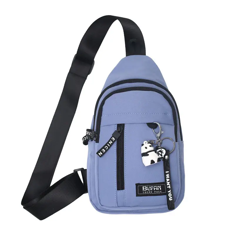 Men's Street Style Chest Bag Black White 2023 - Image 2