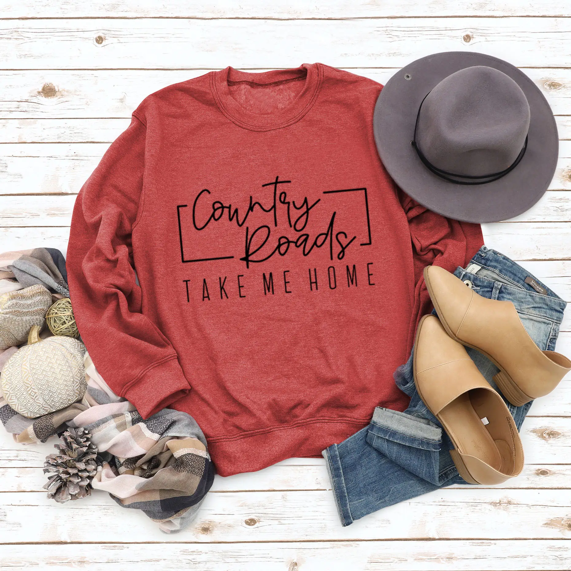 Women Country Road Long Sleeve Sweatshirt Green - Image 11