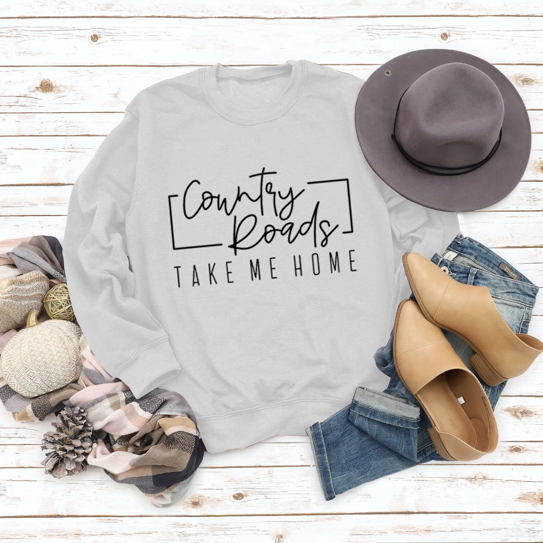 Women Country Road Long Sleeve Sweatshirt Green - Image 2