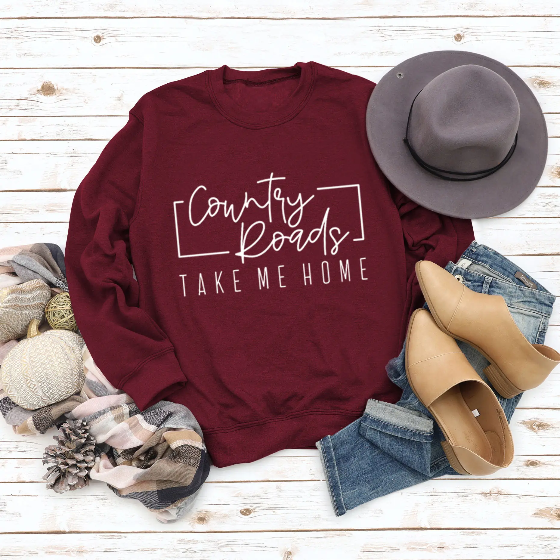 Women Country Road Long Sleeve Sweatshirt Green - Image 6