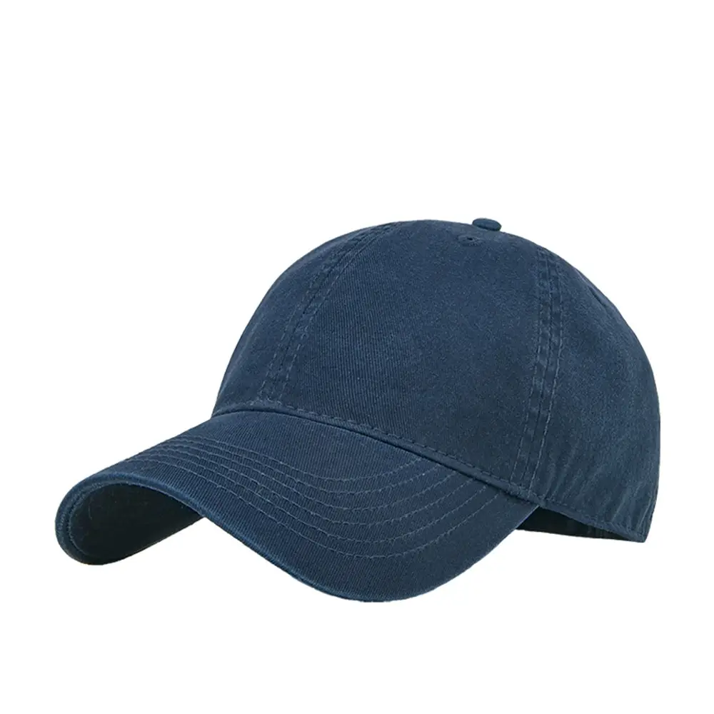 Men Washed Baseball Cap Large Head Dark Green - Image 21