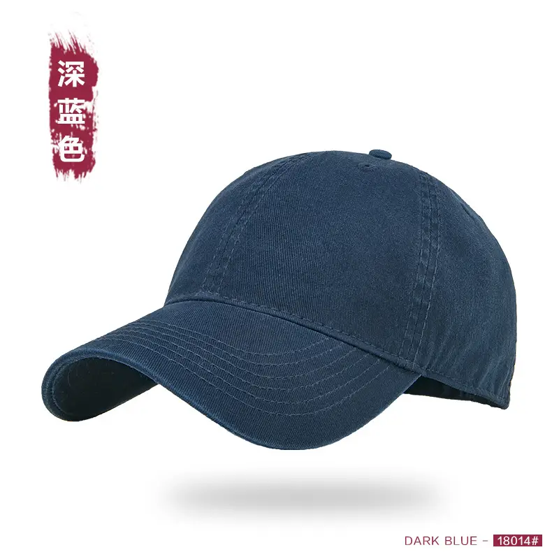 Men Washed Baseball Cap Large Head Dark Green - Image 3