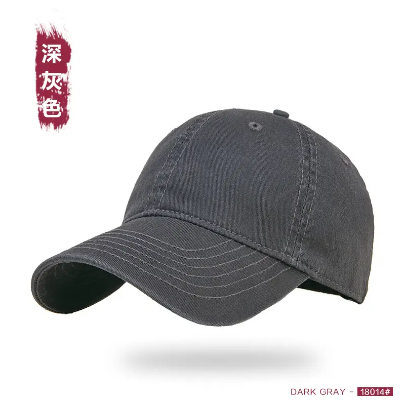 Men Washed Baseball Cap Large Head Dark Green - Image 4