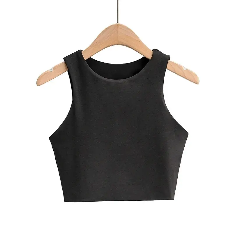 Women's Navel-Exposed Slim Fit Running Vest Double Layer Ultra Short - Image 10