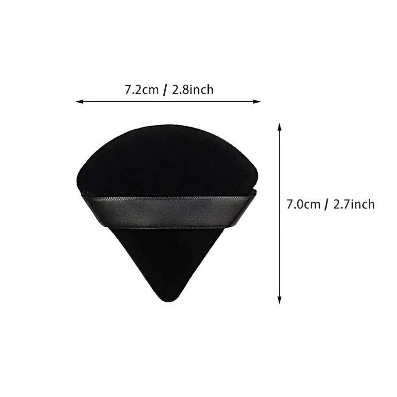 Black Velvet Fan-Shaped Powder Makeup Sponge - Image 17