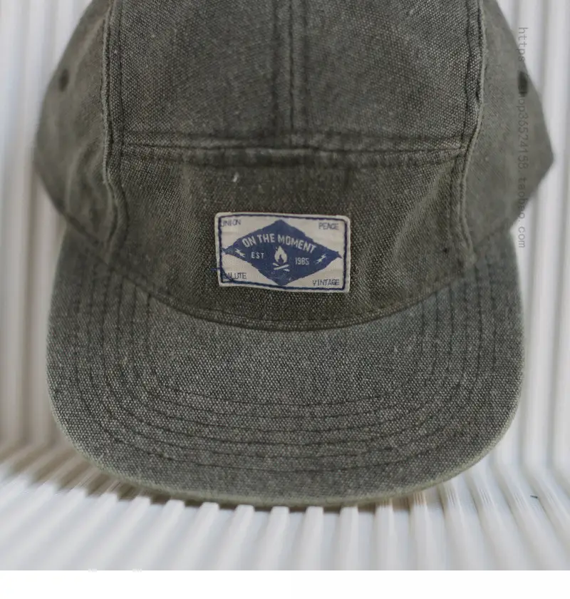 Japanese Style Flat-Brimmed Khaki Peaked Cap Men — feature 11