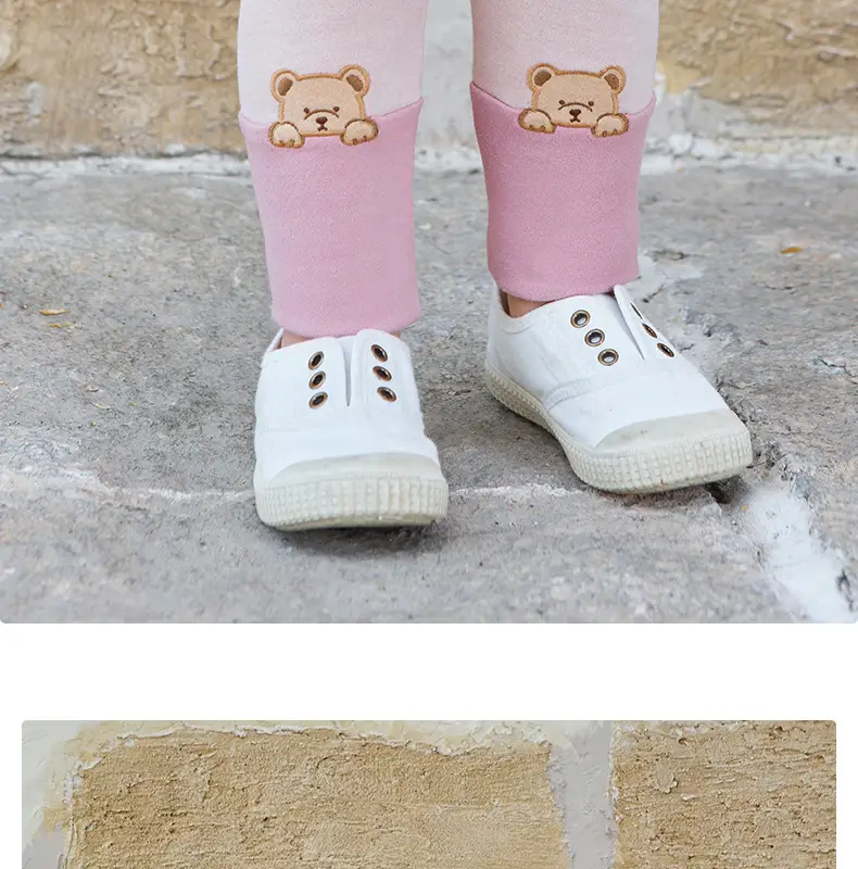 Girls Cute Cat Embroidered Leggings Set — feature 25