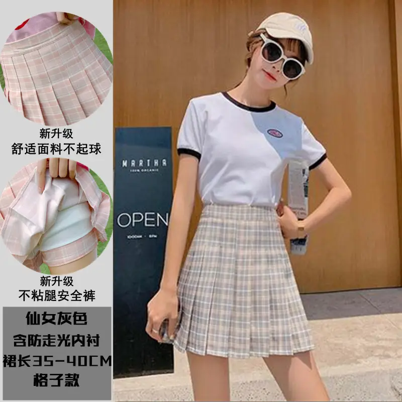 Women Plaid Pleated Skirt High Waist 2026 - Image 3