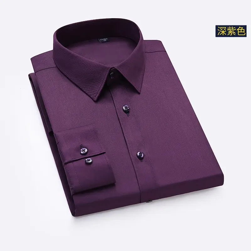 Men's Lavender Button-Down Shirt with Logo - Image 8