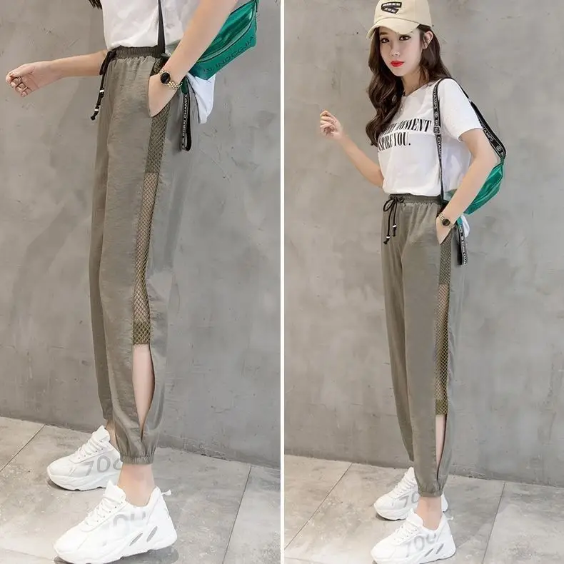 Casual Hollow-out Mesh Pants for Women Large Size - Image 6