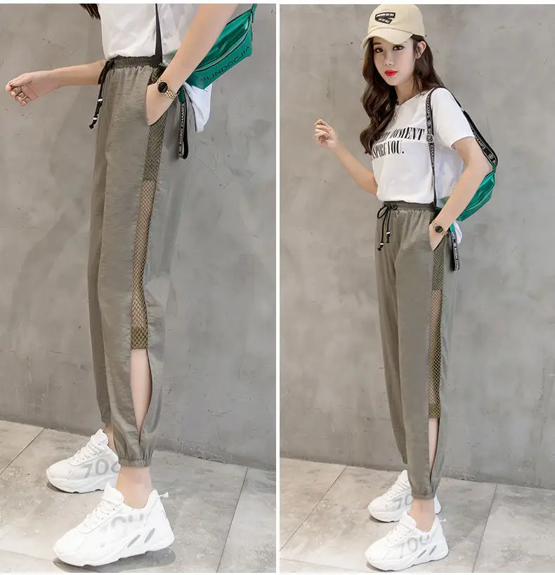 Casual Hollow-out Mesh Pants for Women Large Size — feature 6