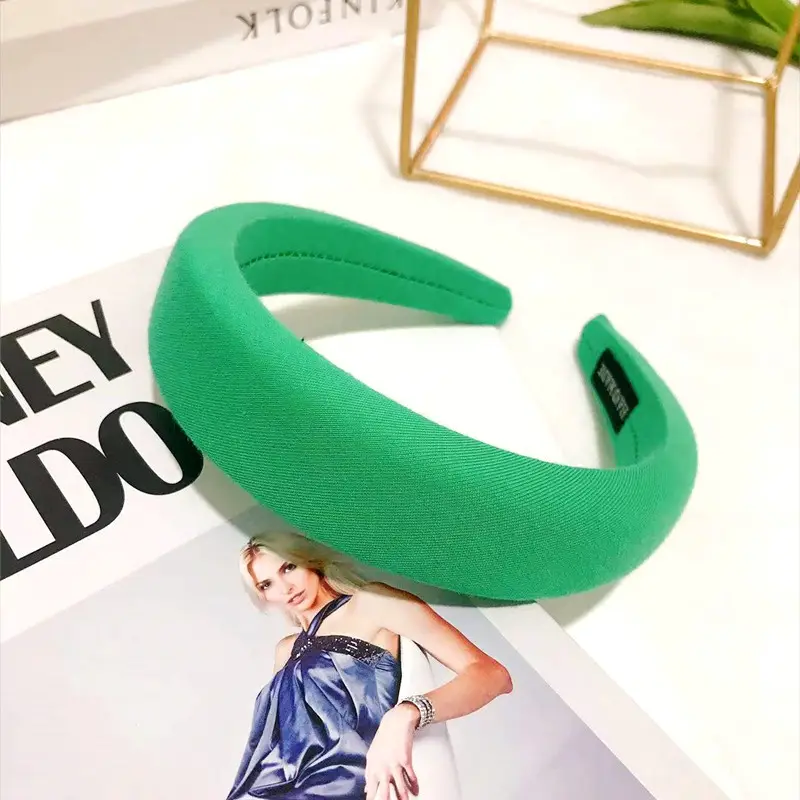 Blue Velvet Wide Hairband for Women