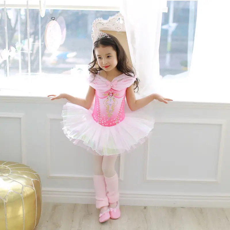 Girls Ballet Practice Tutu Skirt Blue Pink - Image 4