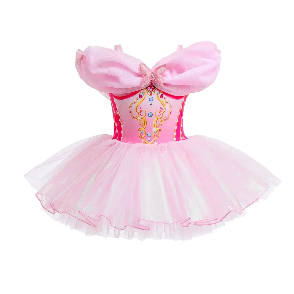 Girls Ballet Practice Tutu Skirt Blue Pink - Image 2