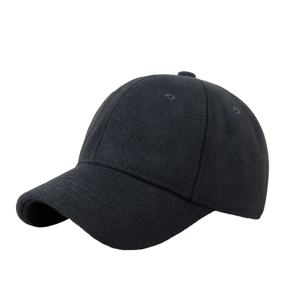 Men Wool Tempa Cap Autumn Winter Warm Short Bim - Image 7