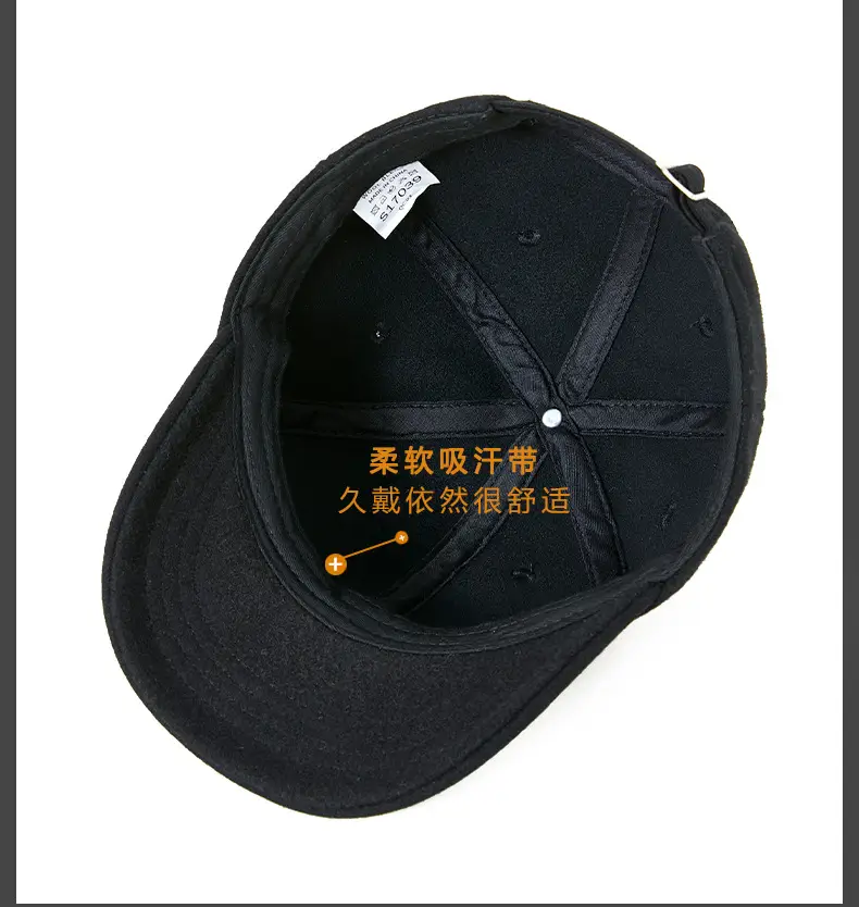 Men Wool Tempa Cap Autumn Winter Warm Short Bim — feature 19