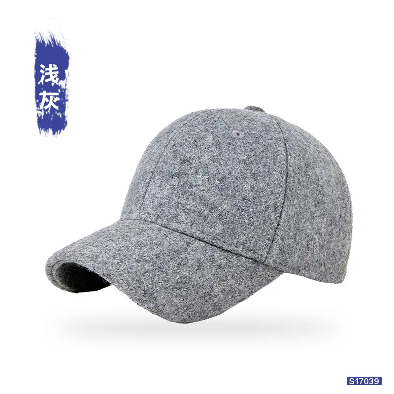 Men Wool Tempa Cap Autumn Winter Warm Short Bim - Image 3