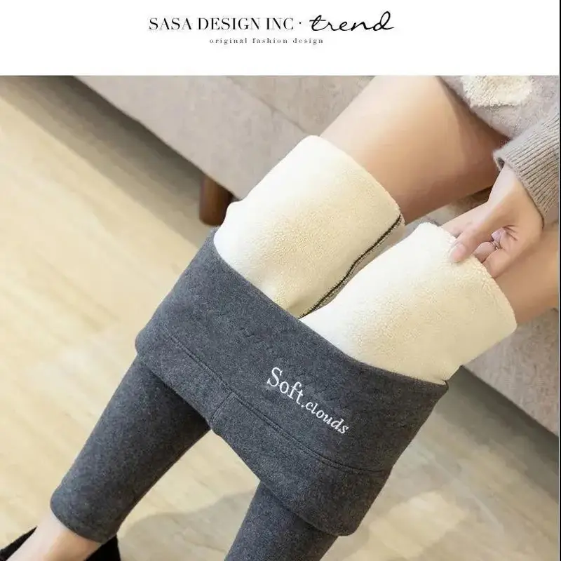 Plus Size Fleece Lined Warm Leggings Women Winter Non-Slip - Image 5