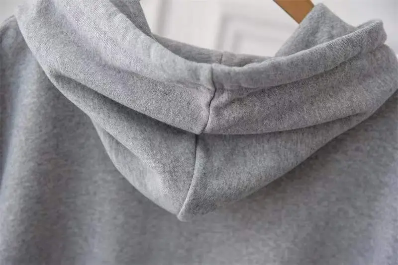Women Grey Hooded Vest Large Spring Wear — feature 9