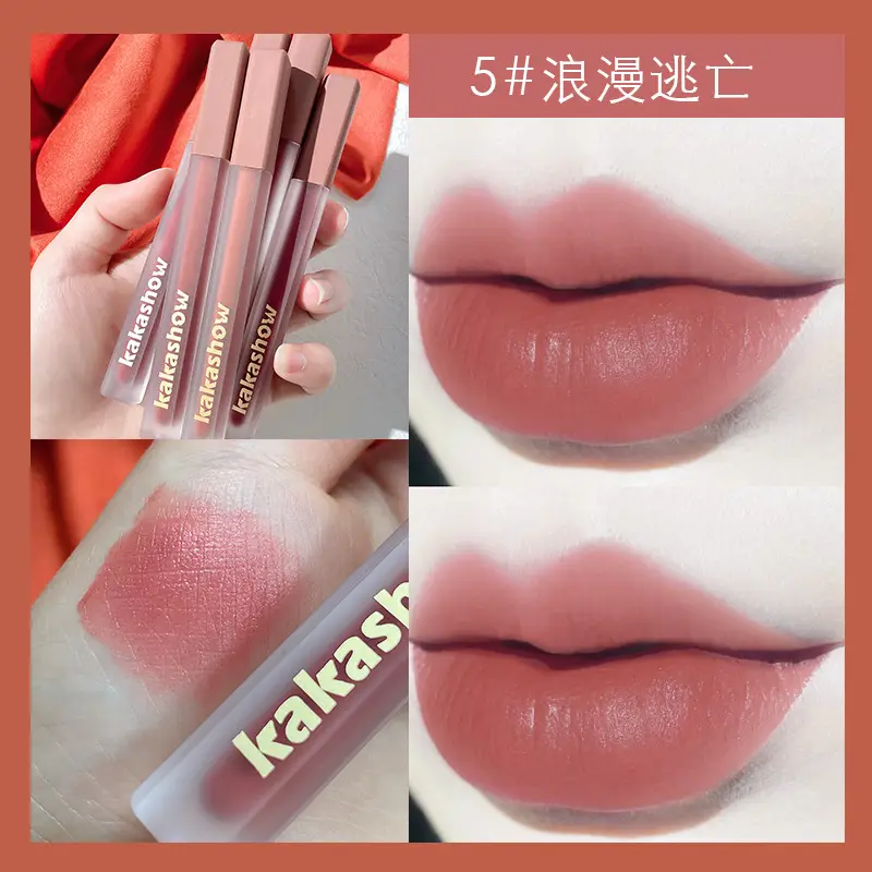 Velvet Matte Lip Gloss 6# Kakashow Powder Mist - Image 5
