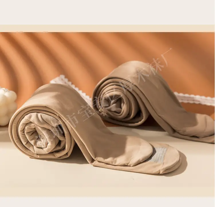 Women Double Layer Fleece Leggings Autumn Winter Beige — feature 3