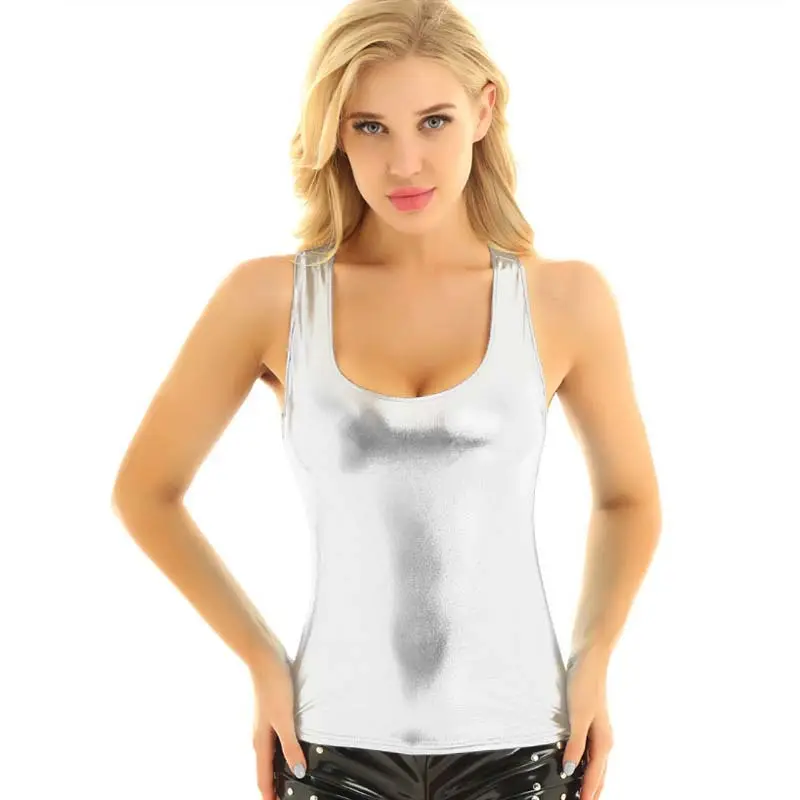 Women's Gold Metallic U-Shaped Vest 2025 — feature 8