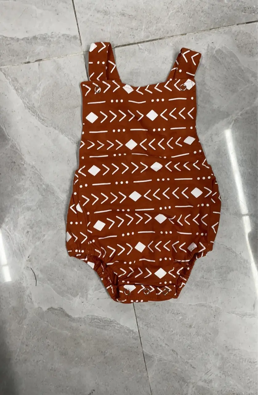 Diamond Sun Print Baby Onesie Set White Cotton - Image 4